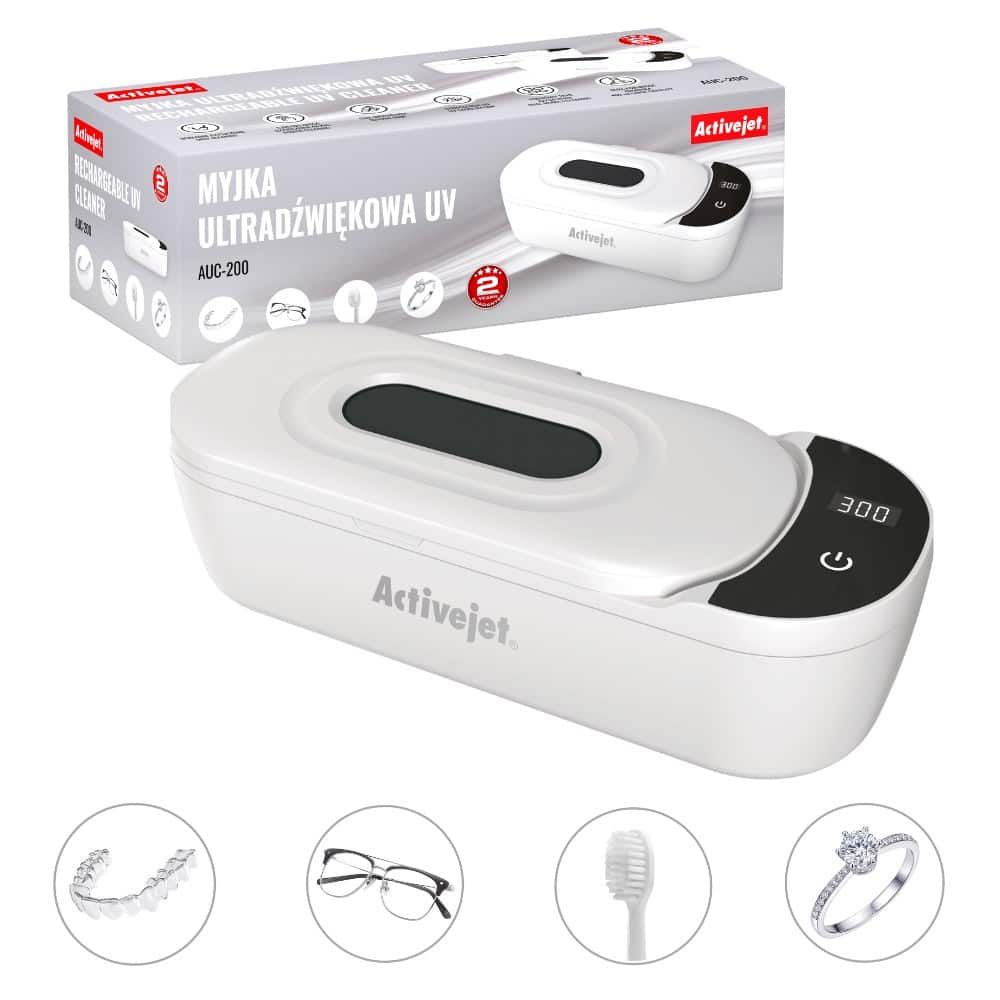 Myjka ultradźwiękowa UV Activejet AUC-200 biała — zdjęcie 1 z 8