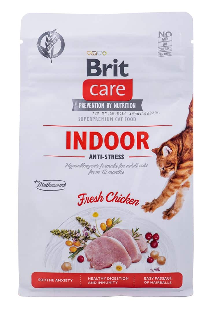 BRIT Care Grain-Free Adult Indoor Anti-Stress - sucha karma dla kota - 400 g — zdjęcie 1 z 4