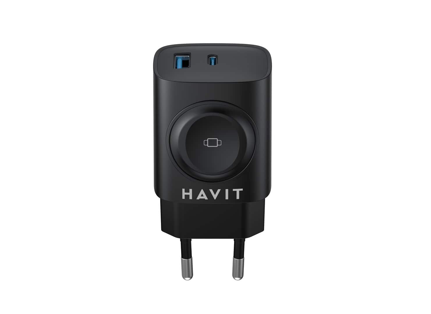 Ładowarka Havit USB-C+USB-A UC132 EU Czarna — zdjęcie 1 z 5