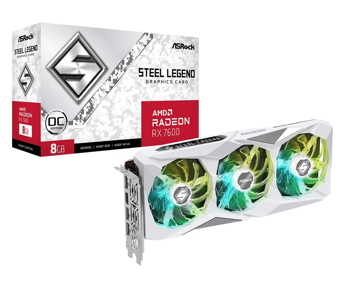 Karta graficzna ASRock Radeon RX 7600 Steel Legend 8GB OC — zdjęcie 1 z 6