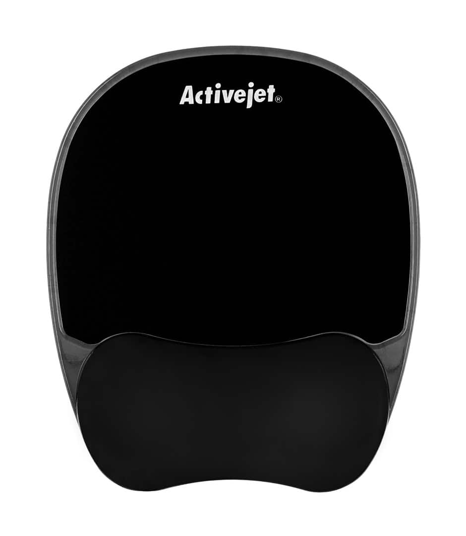 Activejet podkładka pod mysz żelowa czarna — zdjęcie 1 z 4