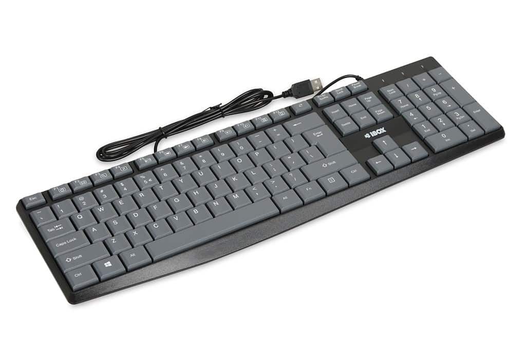 IBOX KLAWIATURA ERIS GREY, 1,8M KABEL — zdjęcie 1 z 7