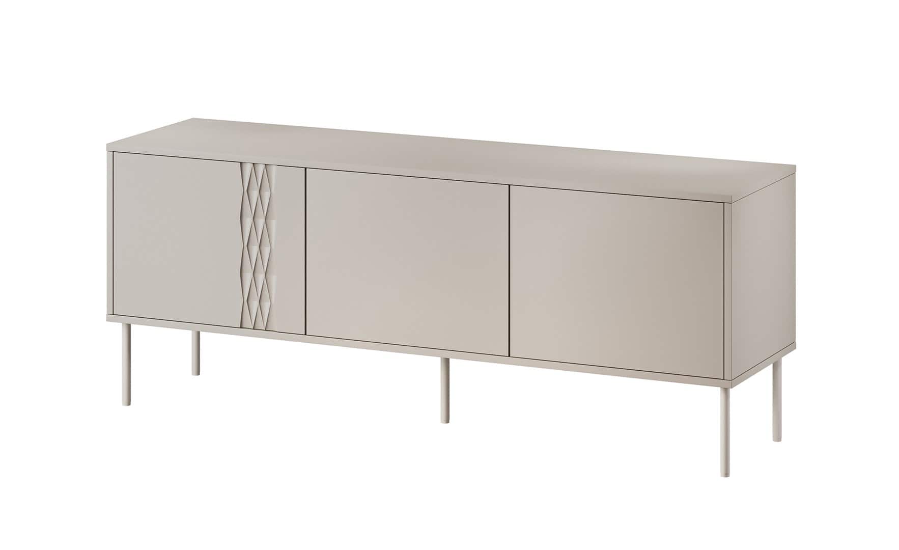 Szafka RTV 3D TRESSE 150x40x55 kaszmir mat — zdjęcie 1 z 4
