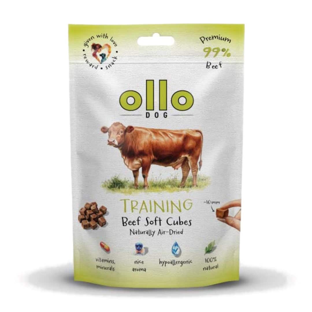 Ollo Air Dried Training Beef Cubes dla psa 80g — zdjęcie 1 z 3