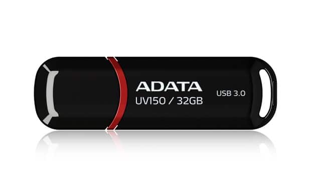 Pendrive ADATA UV150 AUV150-32G-RBK (32GB; USB 3.0; kolor czarny) — zdjęcie 1 z 2