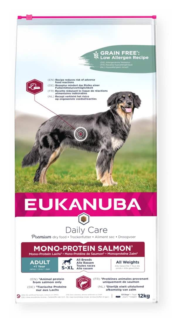 EUKANUBA Daily Care Adult Mono Protein Łosoś - sucha karma dla psa - 12 kg (WYPRZEDAŻ)