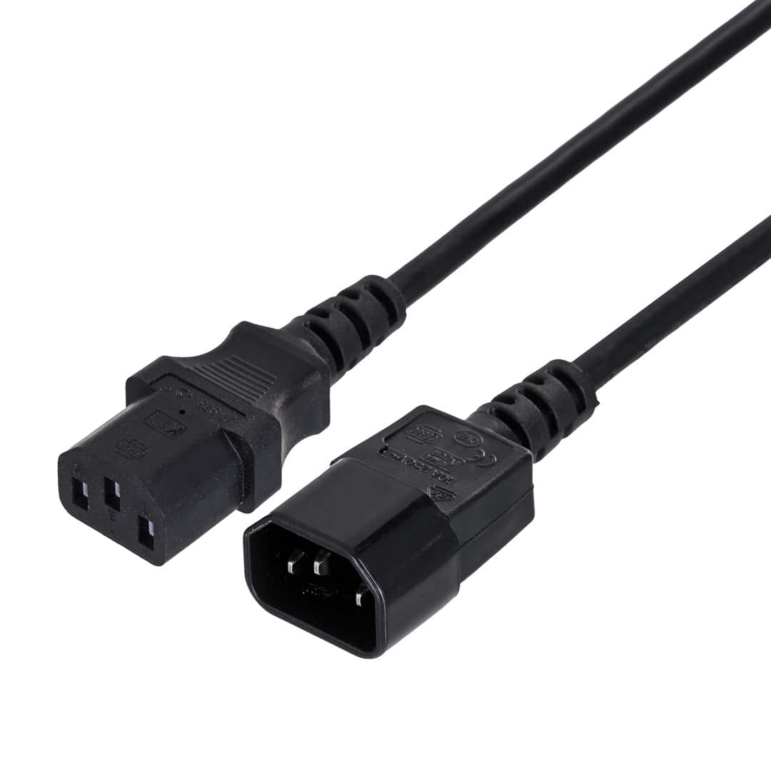 Kabel GEMBIRD PC-189-VDE (C13 / IEC C13 / IEC 320 C13 - C14 ; 1,8m; kolor czarny) — zdjęcie 1 z 2