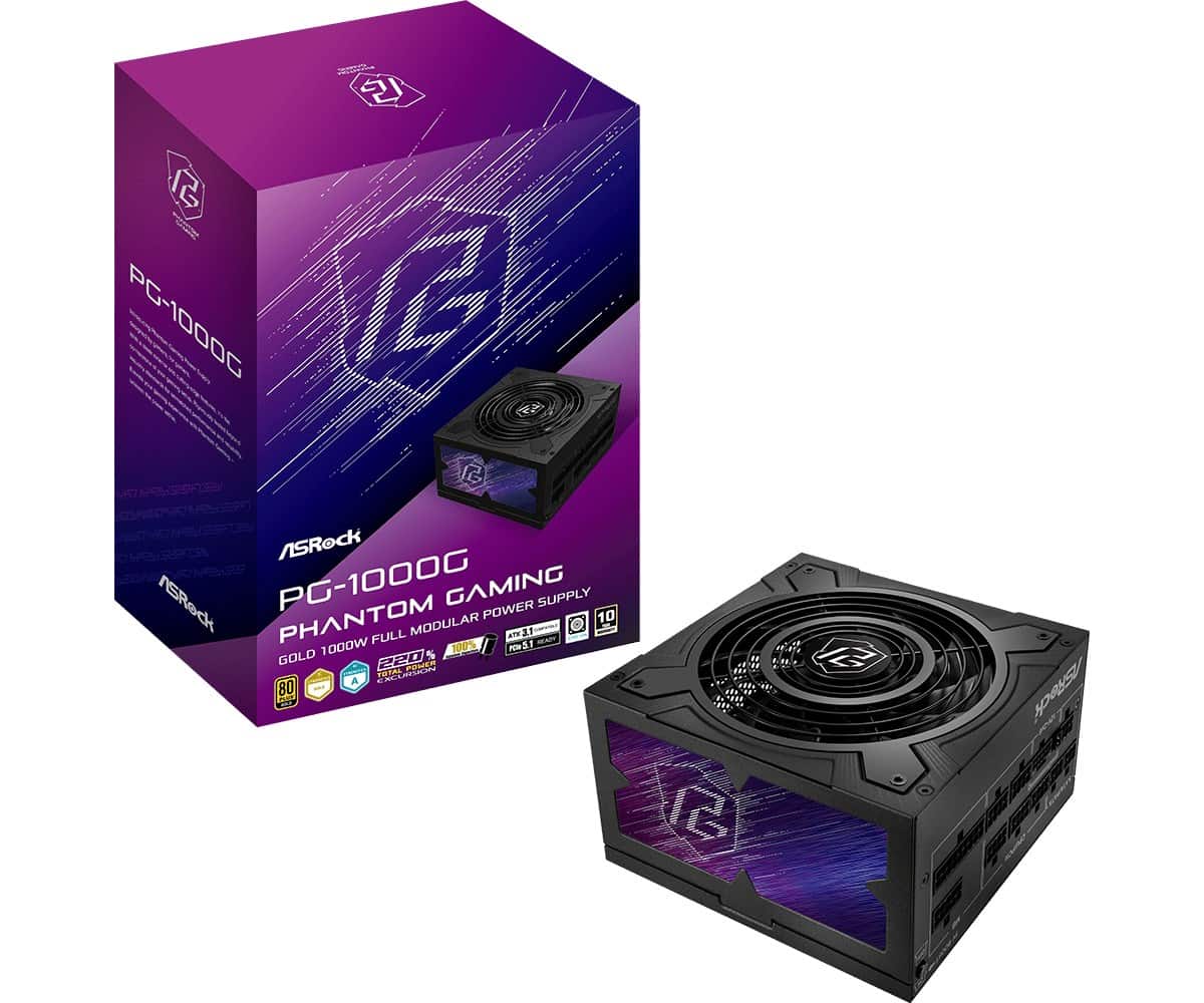 Zasilacz ASRock PHANTOM GAMING 1000W 80 Plus Gold — zdjęcie 1 z 6