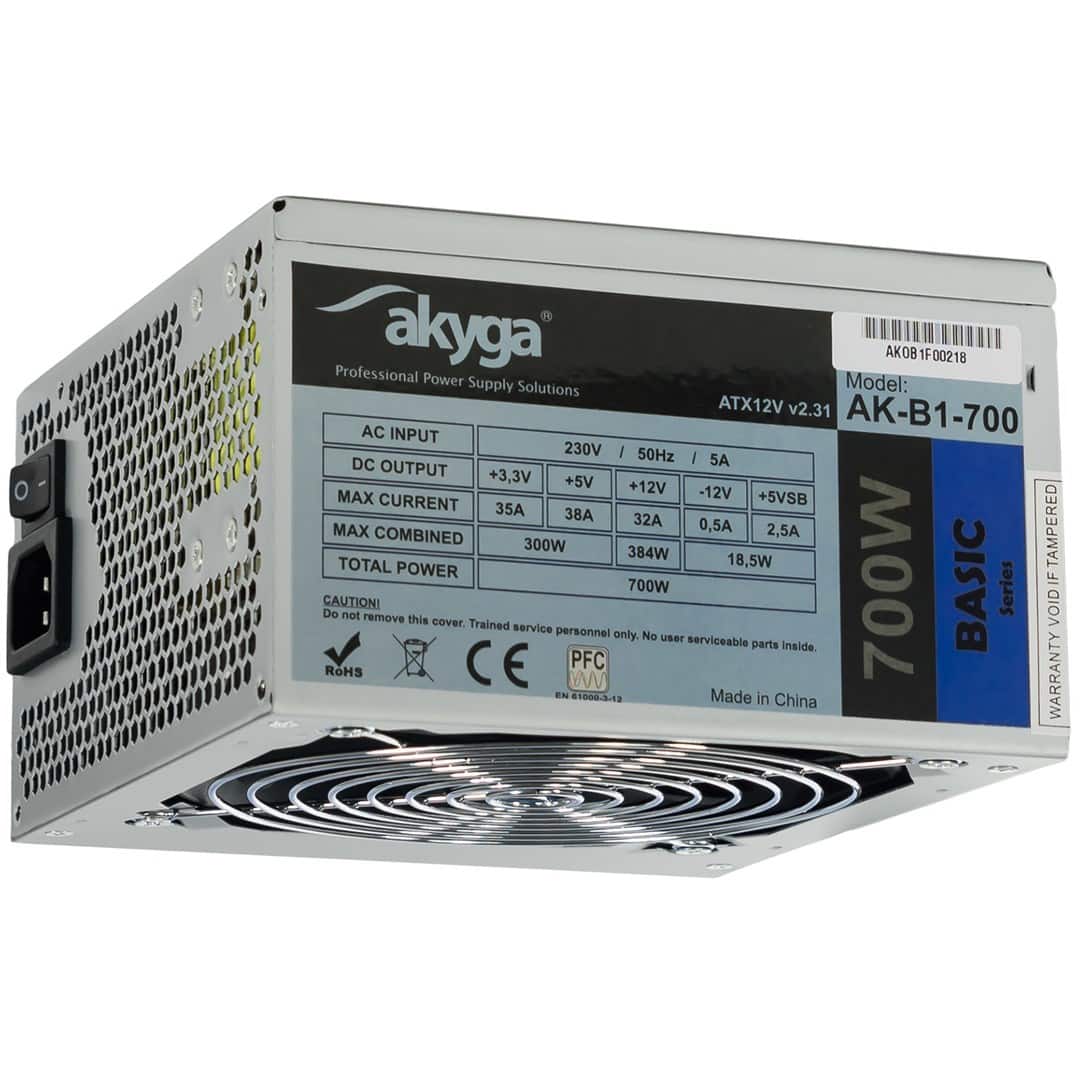 Zasilacz Akyga AK-B1-700 (700 W; Pasywne; 120 mm) — zdjęcie 1 z 4