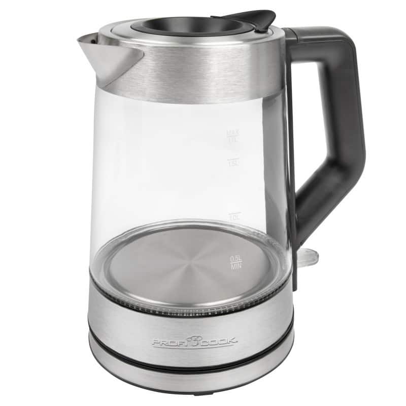 Czajnik bezprzewodowy PROFICOOK PC-WKS 1190 G, 1,7 l, srebrny — zdjęcie 1 z 5