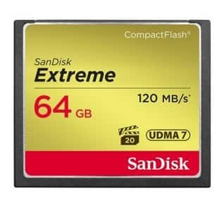 SANDISK COMPACT FLASH EXTREME 64GB 120 MB/s — zdjęcie 1 z 2
