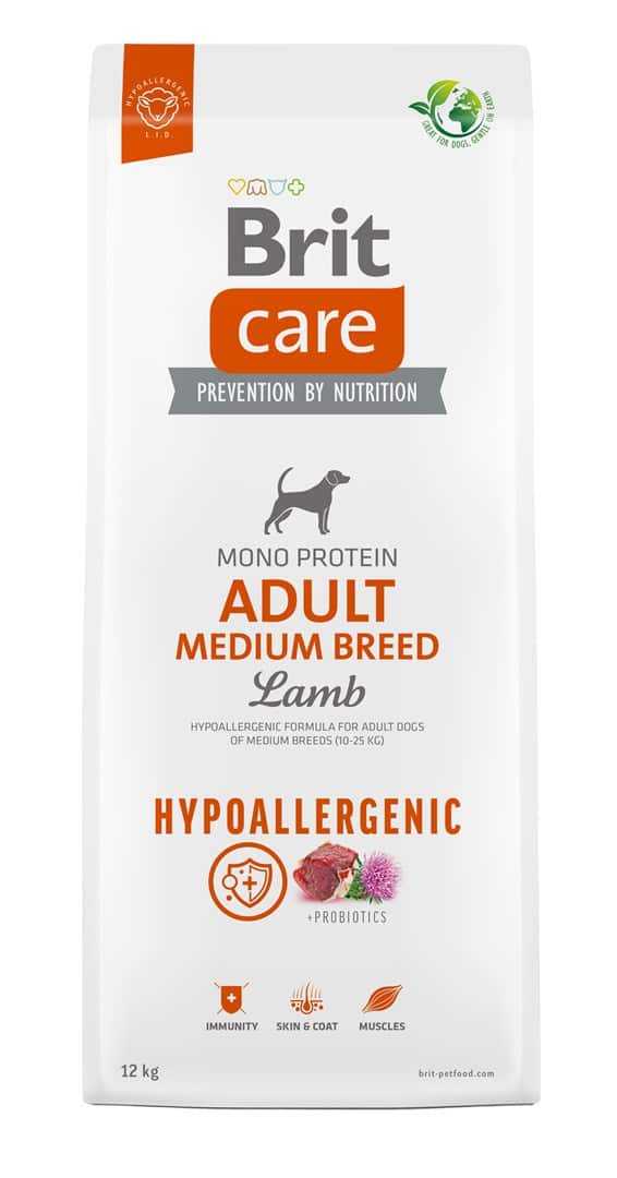 BRIT Care Hypoallergenic Adult Medium Breed Lamb - 12 kg