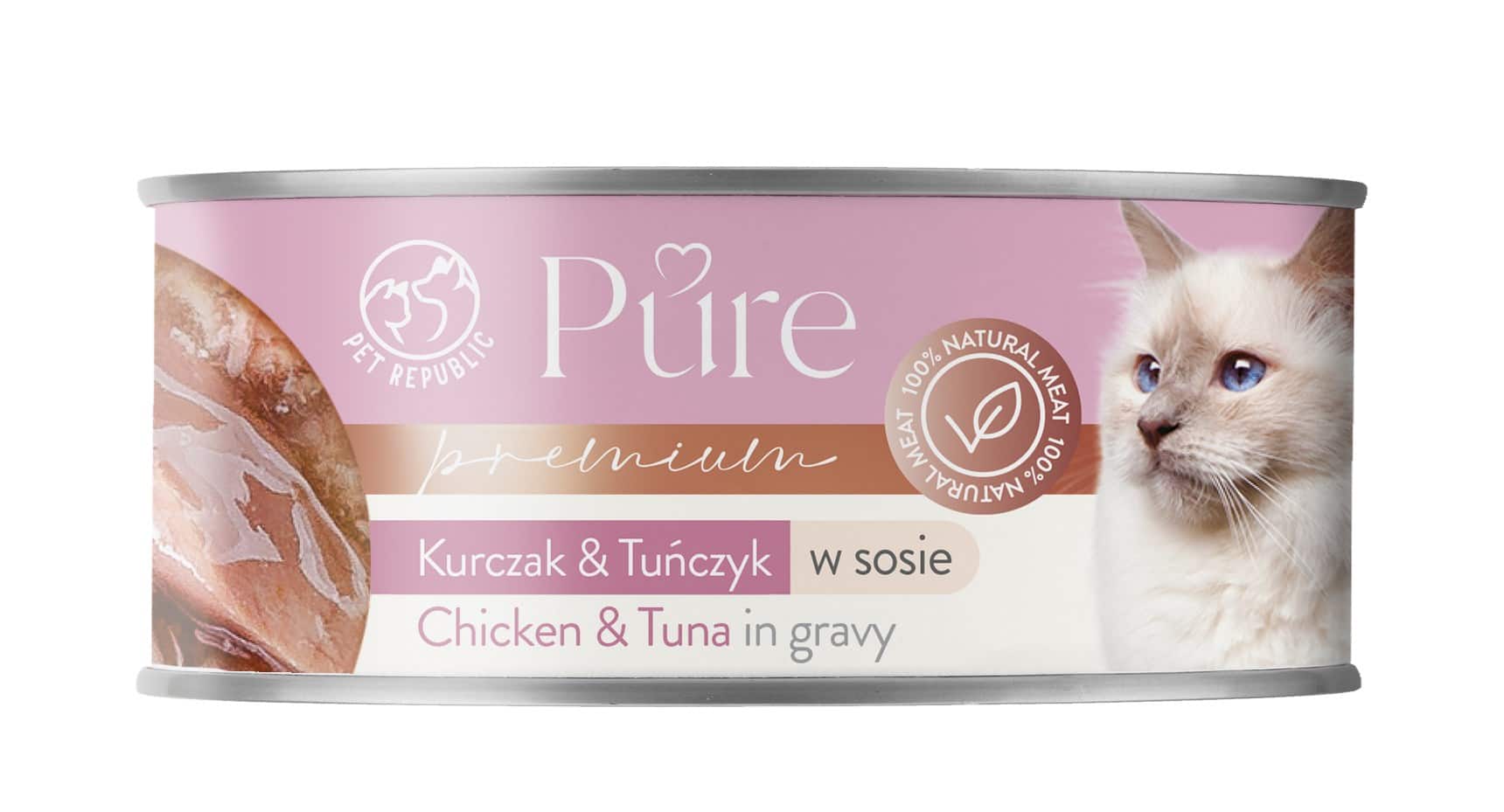 PETrepublic PURE kurczak i tuńczyk 80 g