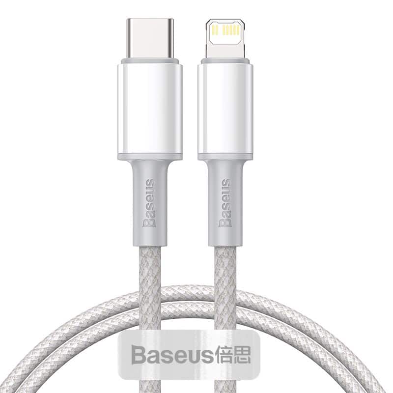 BASEUS KABEL USB-C DO LIGHTNING 20W, 5A, 1M(BIAŁY) — zdjęcie 1 z 8