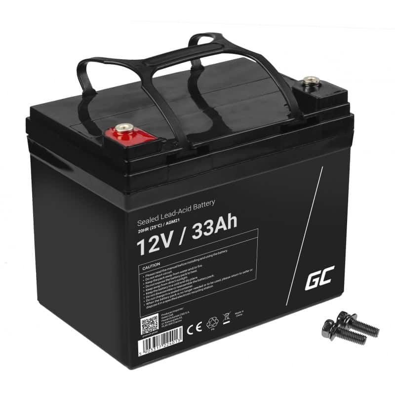 GREEN CELL AKUMULATOR ŻELOWY AGM21 12V 33AH — zdjęcie 1 z 5