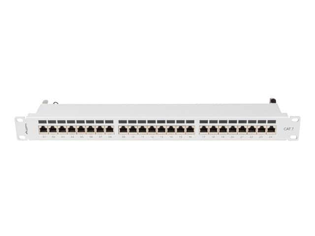 LANBERG PATCH PANEL 24 PORT 1U 19" KAT.7 FTP SZARY — zdjęcie 1 z 5