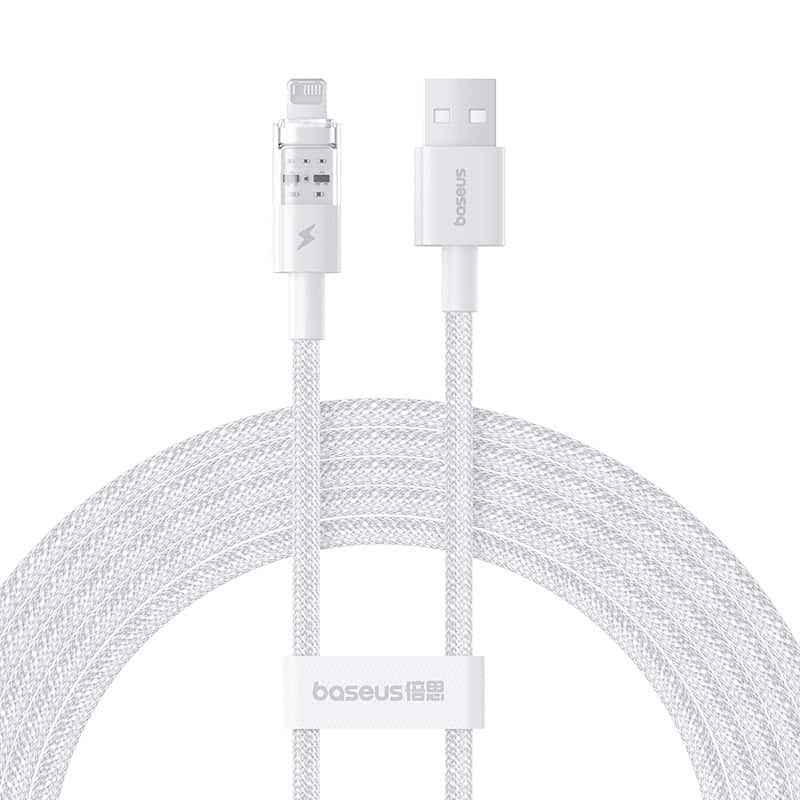 Kabel Baseus Gem Typ USB typ A - Lightning 2.4A 2m (biały) — zdjęcie 1 z 7
