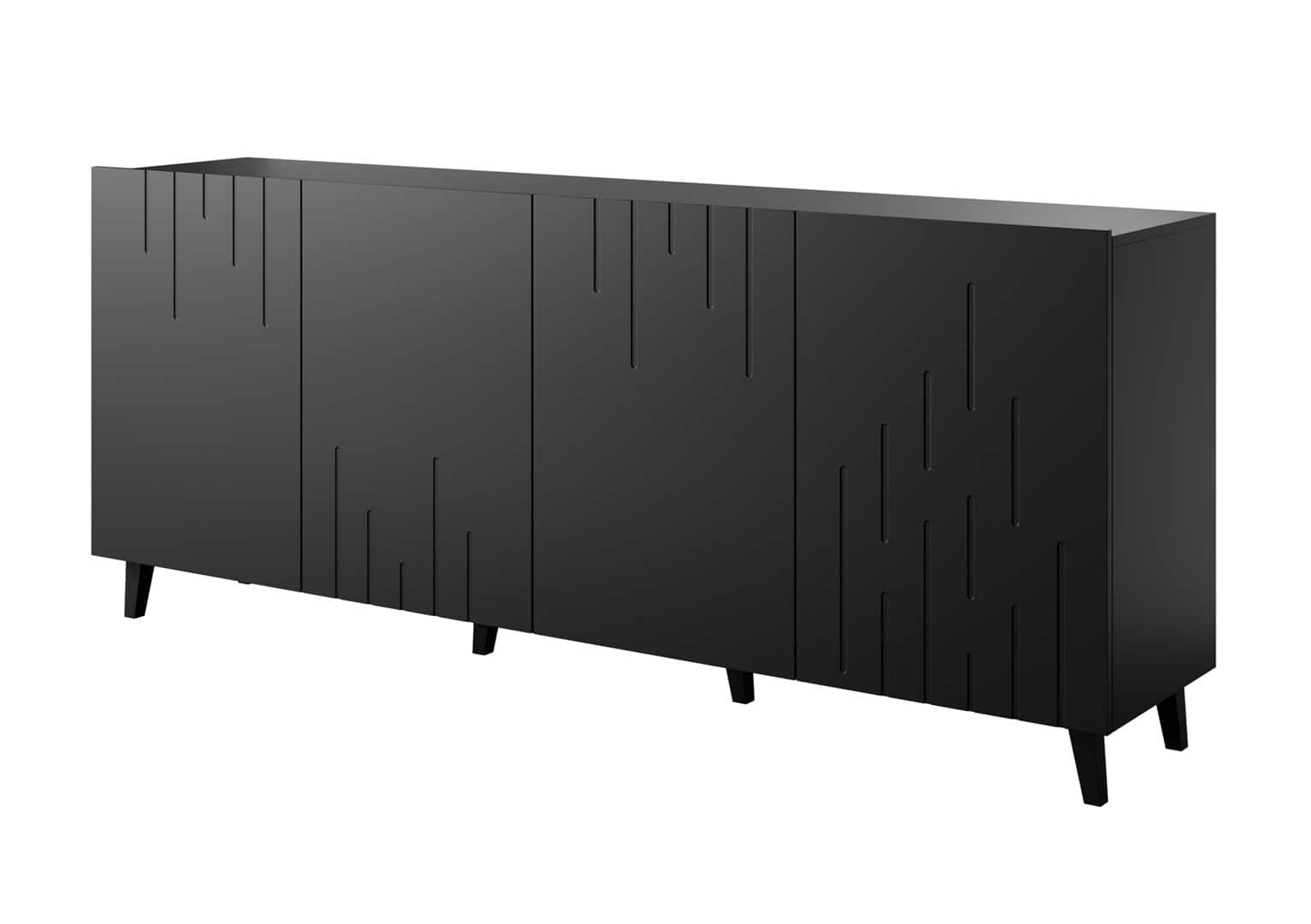 Komoda BARI 200x42x82 czarny mat — zdjęcie 1 z 3