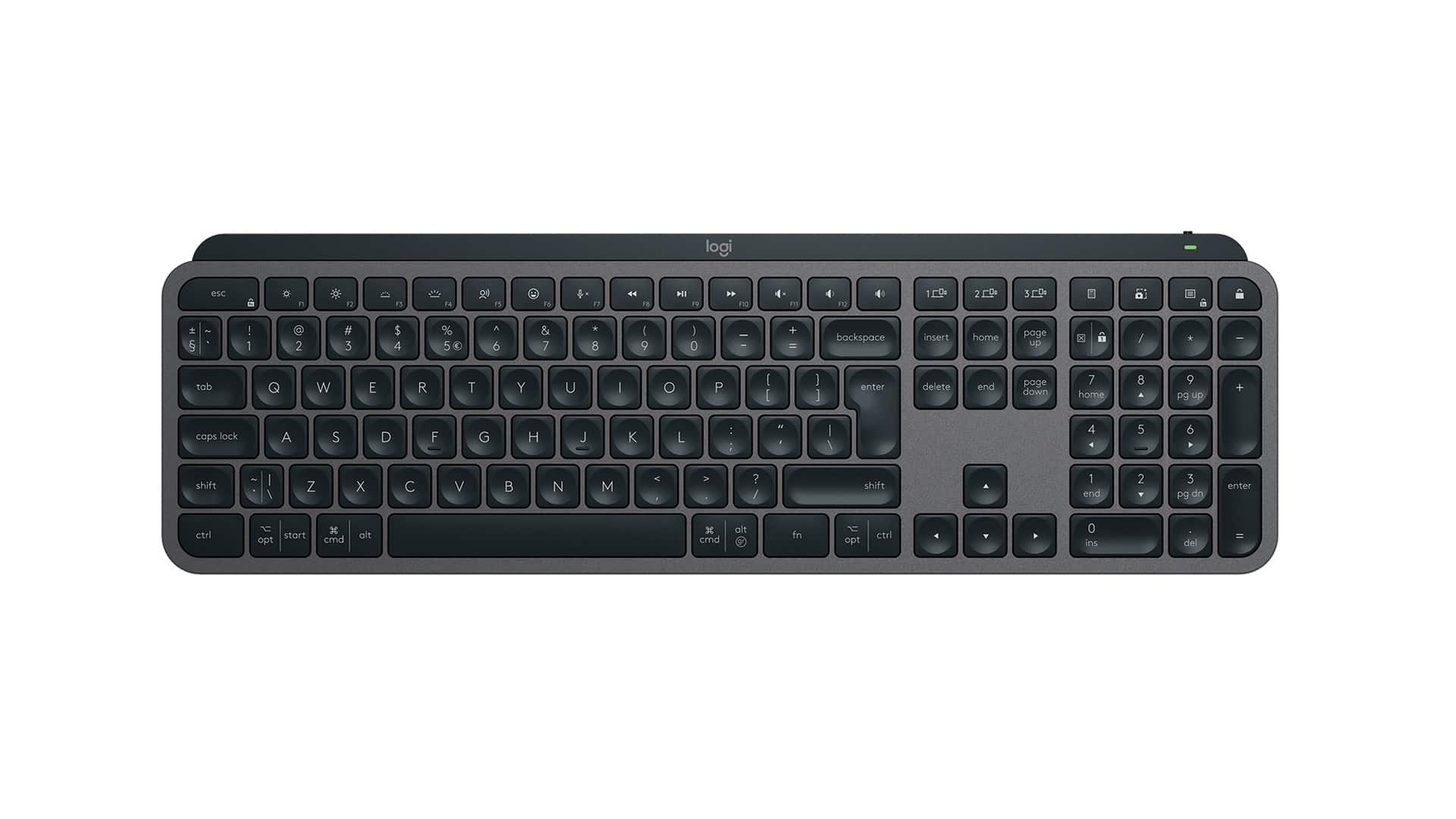 Klawiatura Logitech MX Keys S Bezprzewodowa Grafitowa — zdjęcie 1 z 8