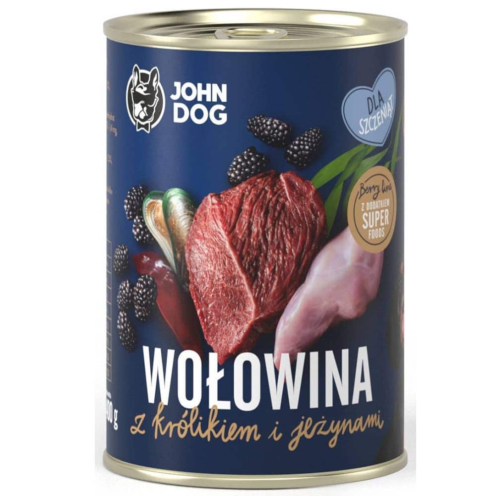 John Dog BERRY wołowina i królik z jeżynami400g — zdjęcie 1 z 2