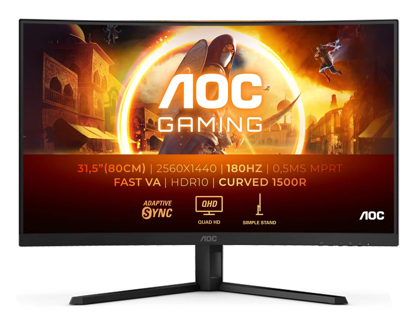 MONITOR AOC LED 31,5" CQ32G4VE 180Hz — zdjęcie 1 z 8