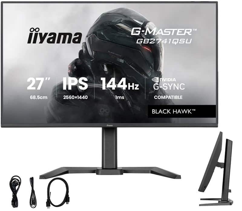 MONITOR IIYAMA LED IPS 27" GB2741QSU-B1 Black Hawk 144Hz — zdjęcie 1 z 3