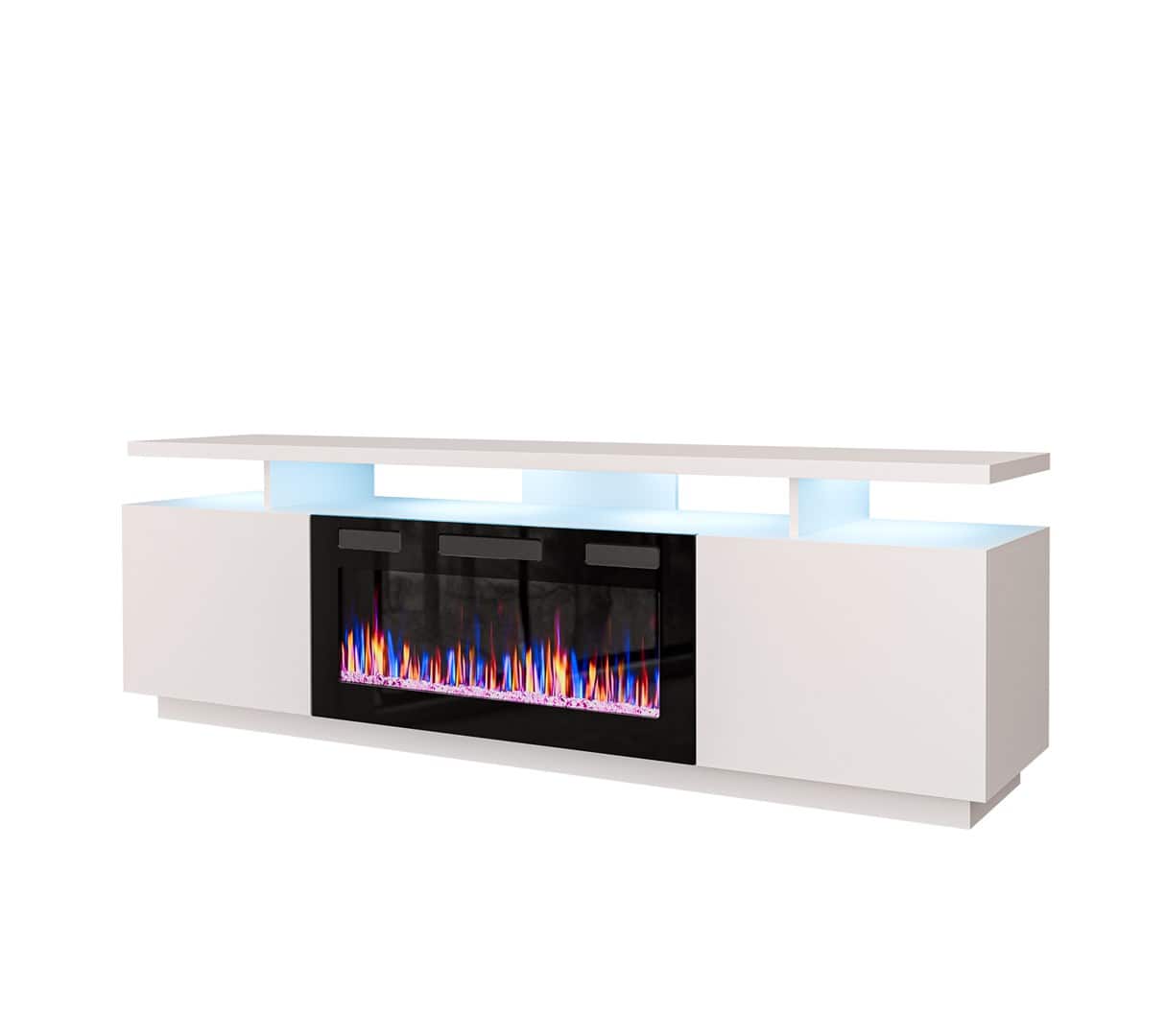 Szafka RTV EVA 180x40x52 biały/biały połysk — zdjęcie 1 z 8