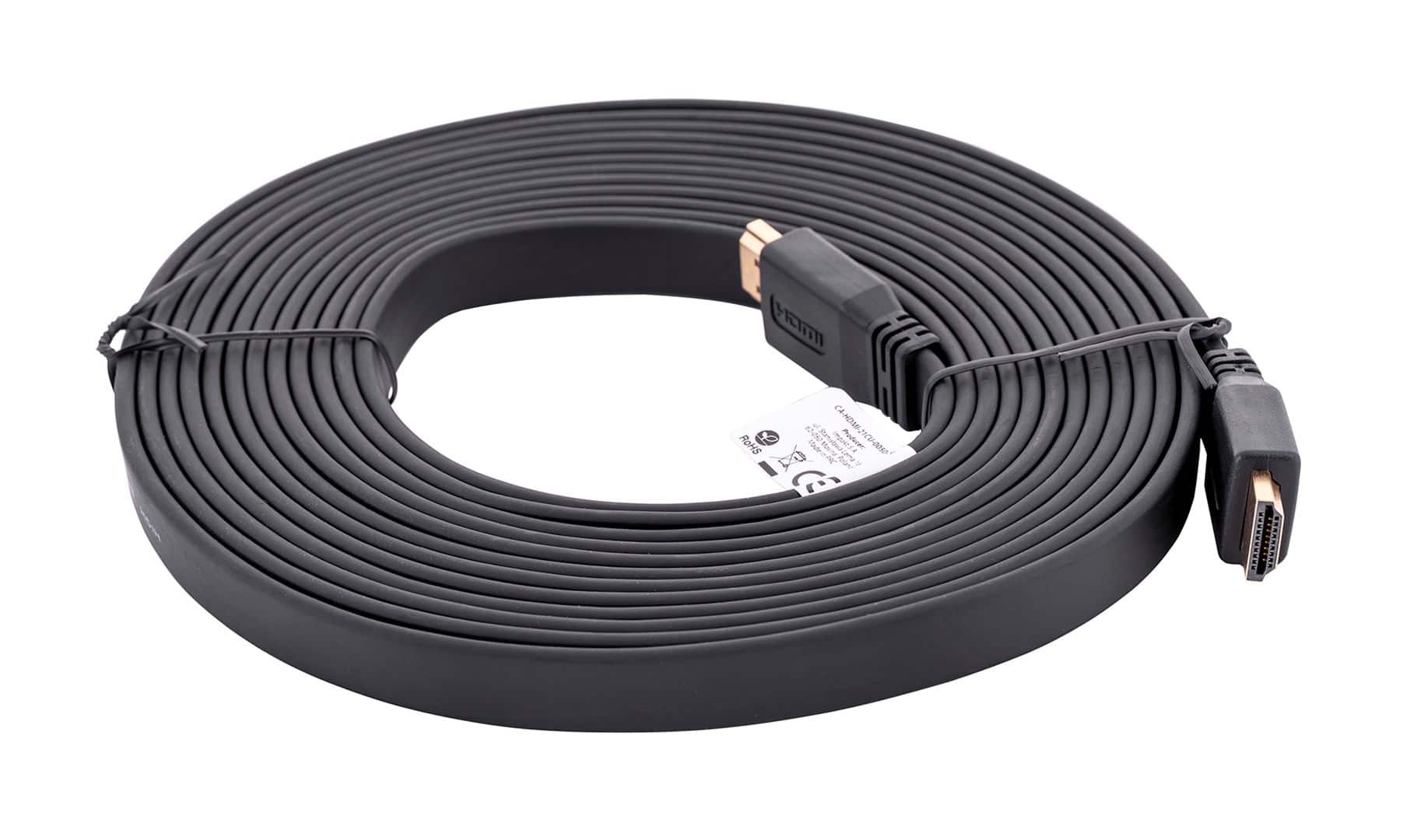 Kabel Lanberg CA-HDMI-21CU-0050-BK (HDMI M - HDMI M; 5m; kolor czarny) — zdjęcie 1 z 6