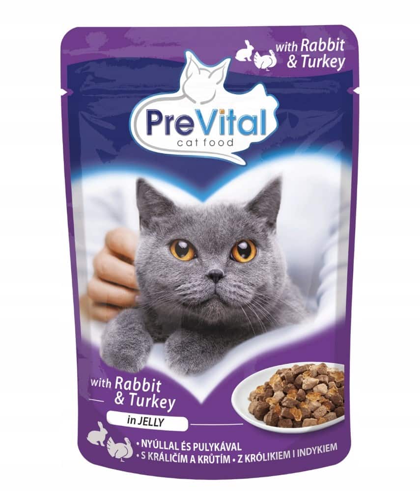 PREVITAL indyk i królik w galaretce dla kotów 100g — zdjęcie 1 z 5