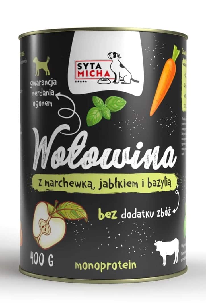 SYTA MICHA mokra karma wołowina z marchewką 400g