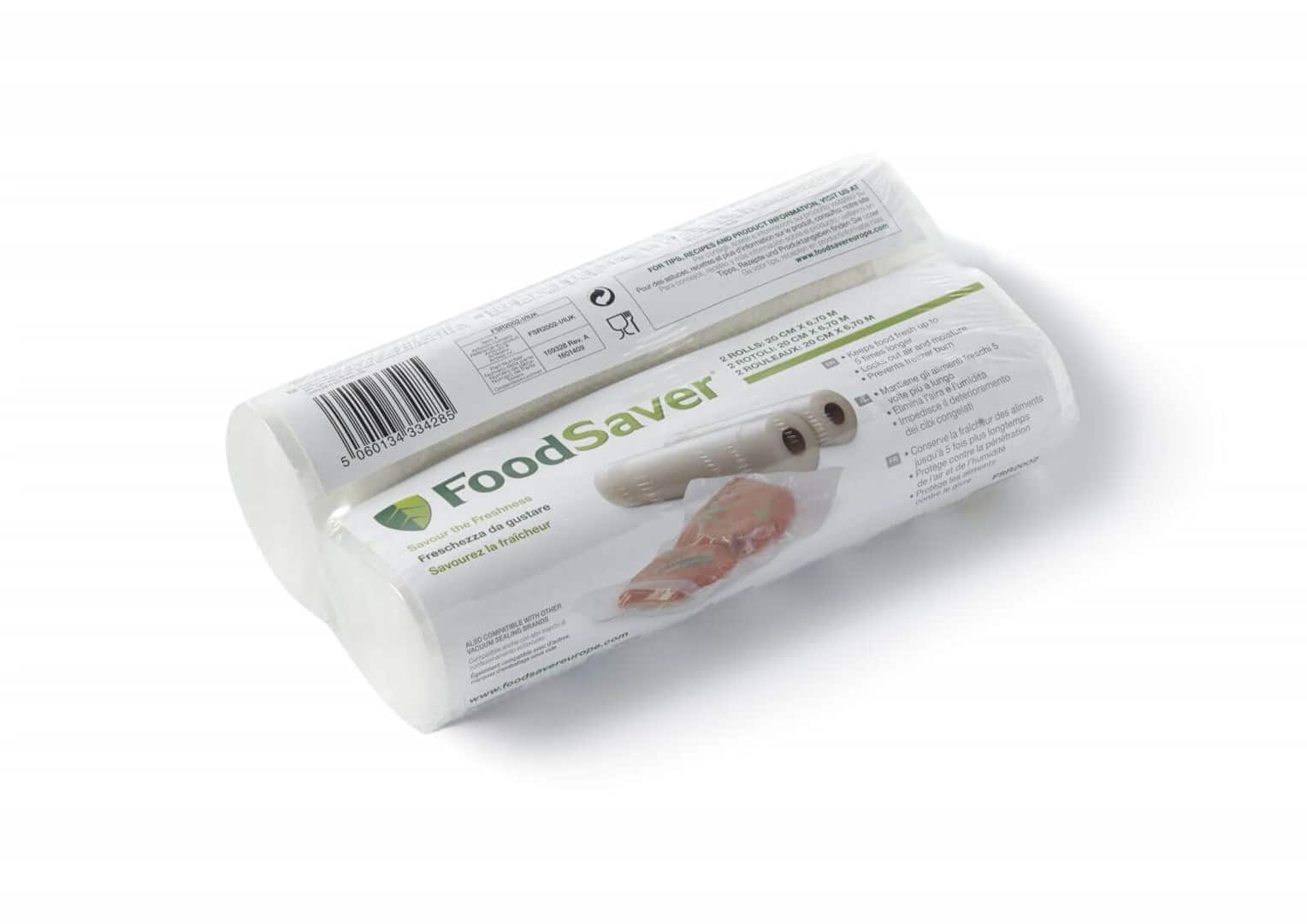 Worki do próżniowego pakowania żywności FoodSaver FSR2002-I (2 rolki; 20cm x 6,6m) — zdjęcie 1 z 2