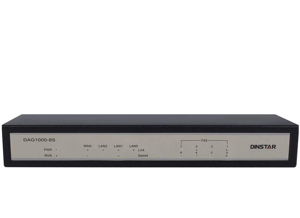 Dinstar DAG1000-8S - VoIP FXS Bramka, 8×FXS