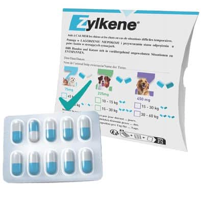 Vetoquinol Zylkene tabletki uspokajające dla psa i kota 75mg 10tab — zdjęcie 1 z 2