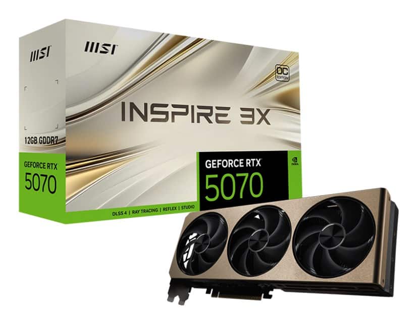Karta graf. MSI RTX 5070 12G INSPIRE 3X OC — zdjęcie 1 z 5