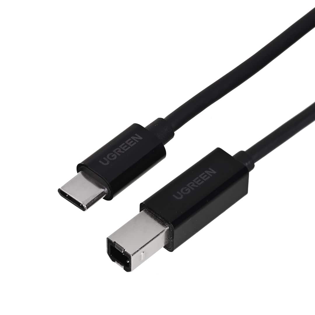 Ugreen kabel do drukarki USB-C - USB-B 480Mb/s 2m (czarny) — zdjęcie 1 z 2