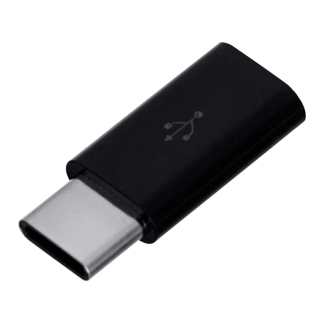 Adapter SAVIO AK-31/B (Micro USB F - USB typu C M; kolor czarny) — zdjęcie 1 z 3