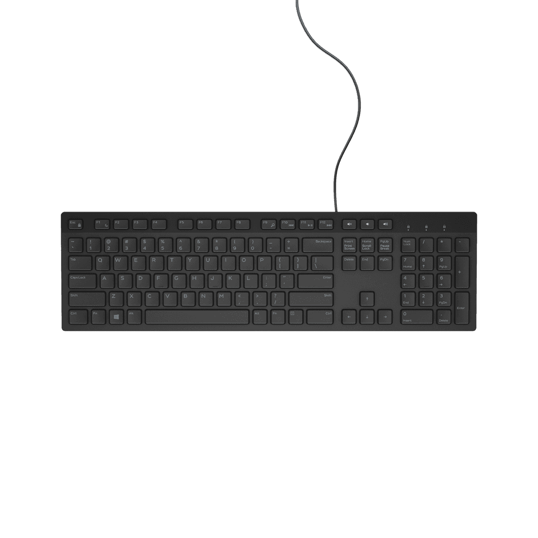 Klawiatura Dell KB216 580-ADHK_1017806533983 (membranowa; USB; (EU), (US); kolor czarny) — zdjęcie 1 z 5