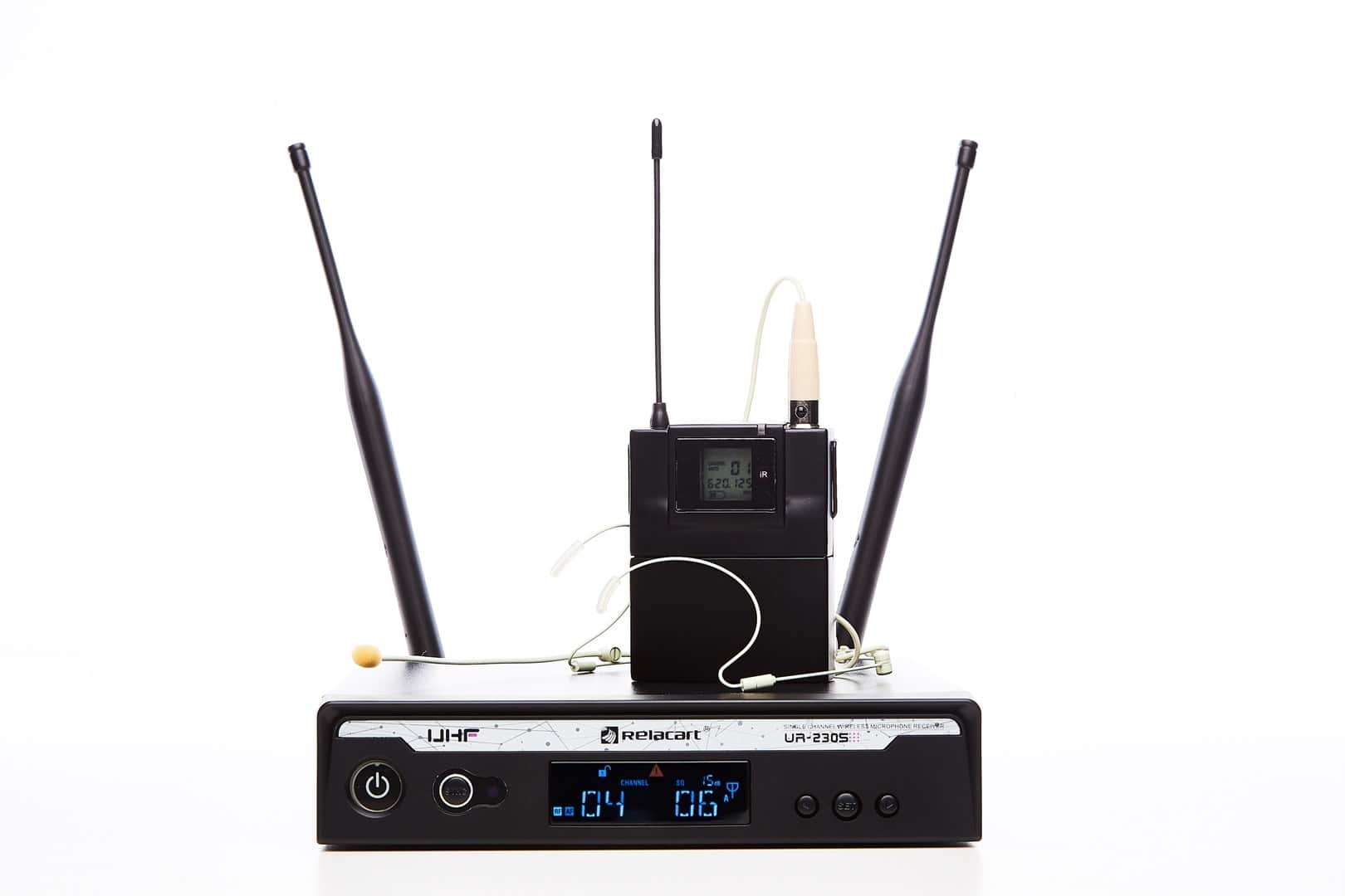 RELACART MIKROFON BEZPRZEWODOWY ZESTAW ODBIORNIK UR-230S, NADAJNIK UT-230S ORAZ MIKROFON NAGŁOWNY HM-800S