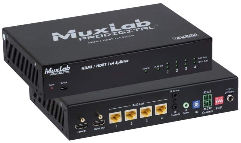 MUXLAB SPLITTER HDMI/HDBT, 1X4, UHD-4K