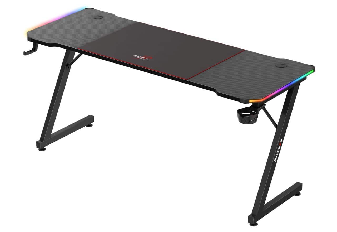 Biurko gamingowe Huzaro Hero 4.8 RGB czarne — zdjęcie 1 z 8