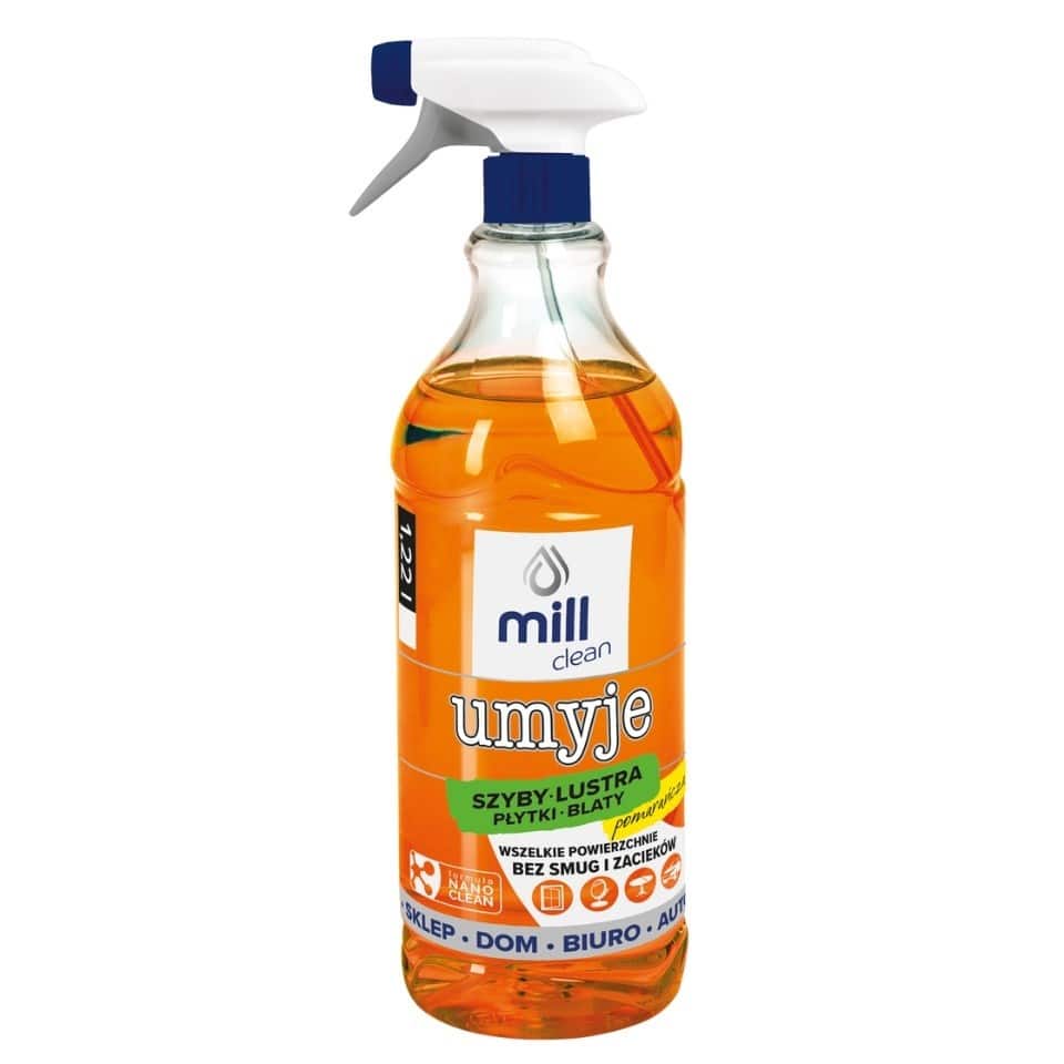 MILL CLEAN UMYJE Płyn do mycia szyb 1,22l Pomarańczowy — zdjęcie 1 z 2