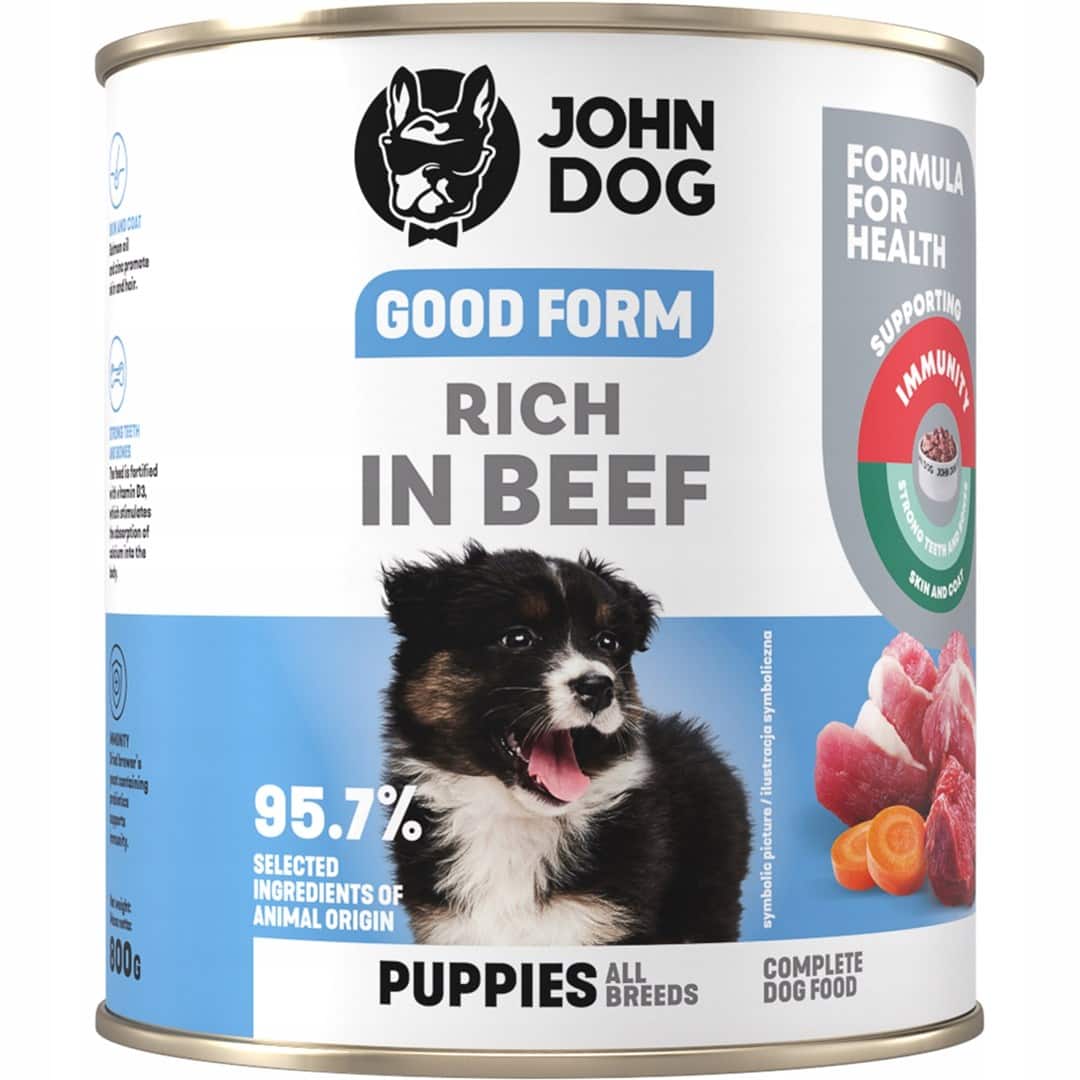 John Dog GOOD FORM SZCZENIAK WOŁOWINĘ KARMA 800g — zdjęcie 1 z 2