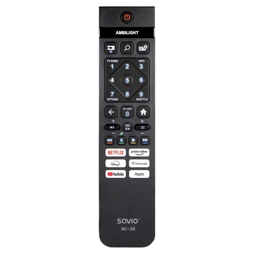 SAVIO PILOT UNIWERSALNY/ZAMIENNIK DO TV PHILIPS - SMART TV RC-26 — zdjęcie 1 z 3