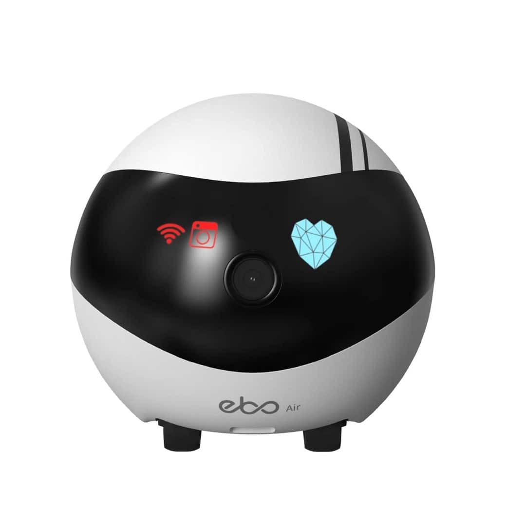 Robot ENABOT Ebo AIR Biało-czarny - Niania elektroniczna — zdjęcie 1 z 8