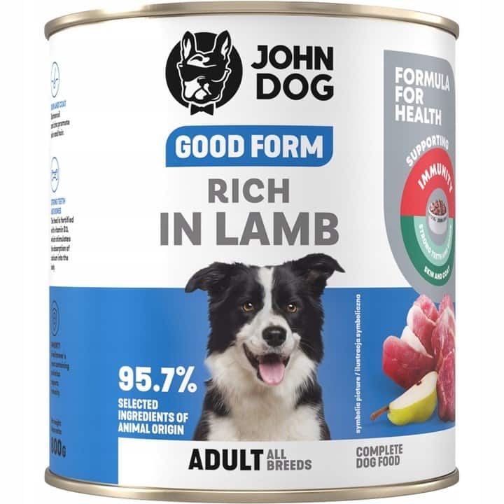 John Dog GOOD FORM DOROSŁY JAGNIĘCINĘ KARMA 800g — zdjęcie 1 z 2
