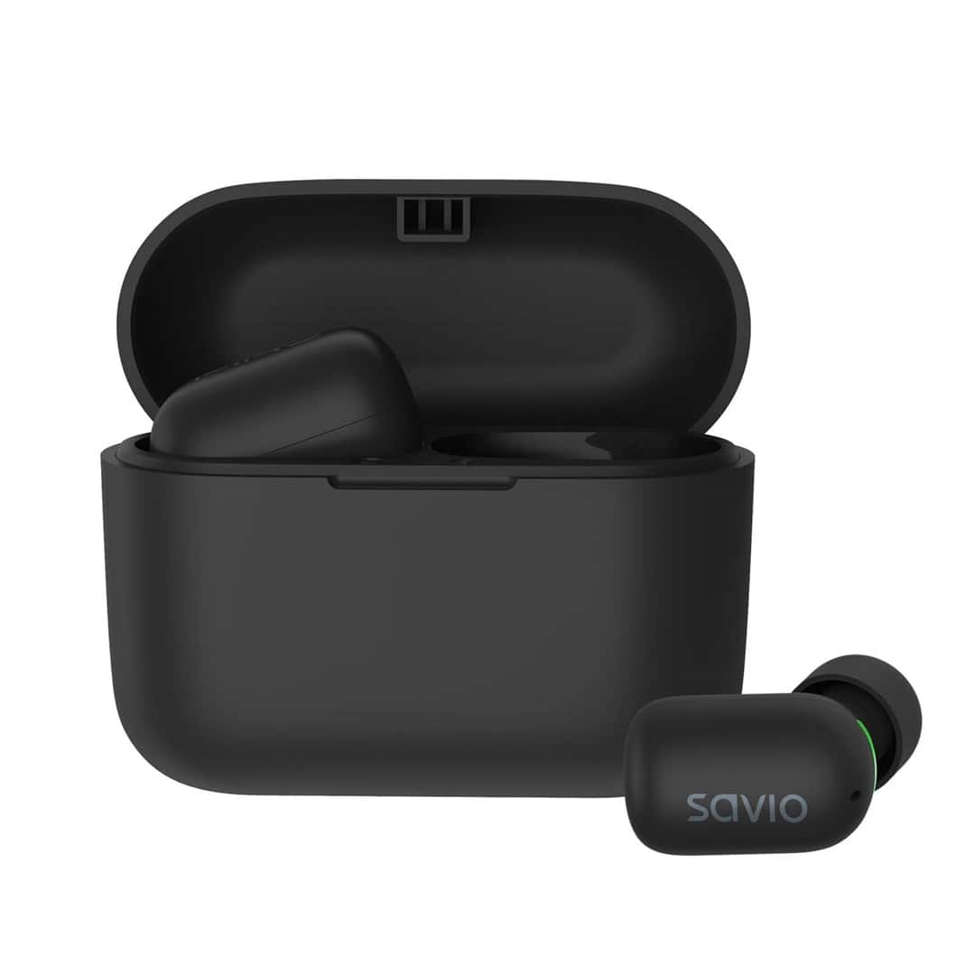 SAVIO BEZPRZEWODOWE SŁUCHAWKI BLUETOOTH 5.1 IPX5 TWS-09 — zdjęcie 1 z 8