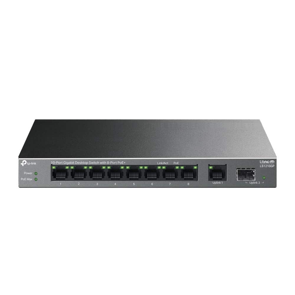Switch TP-LINK LS1210GP - Czarny, LED — zdjęcie 1 z 3