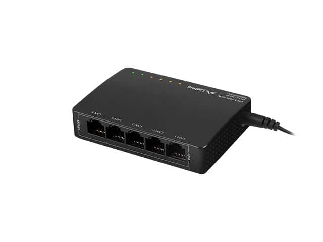 LANBERG SWITCH POE DSP3-1005-60W (5-PORT, 1GB/S, 30W/PORT)) — zdjęcie 1 z 4