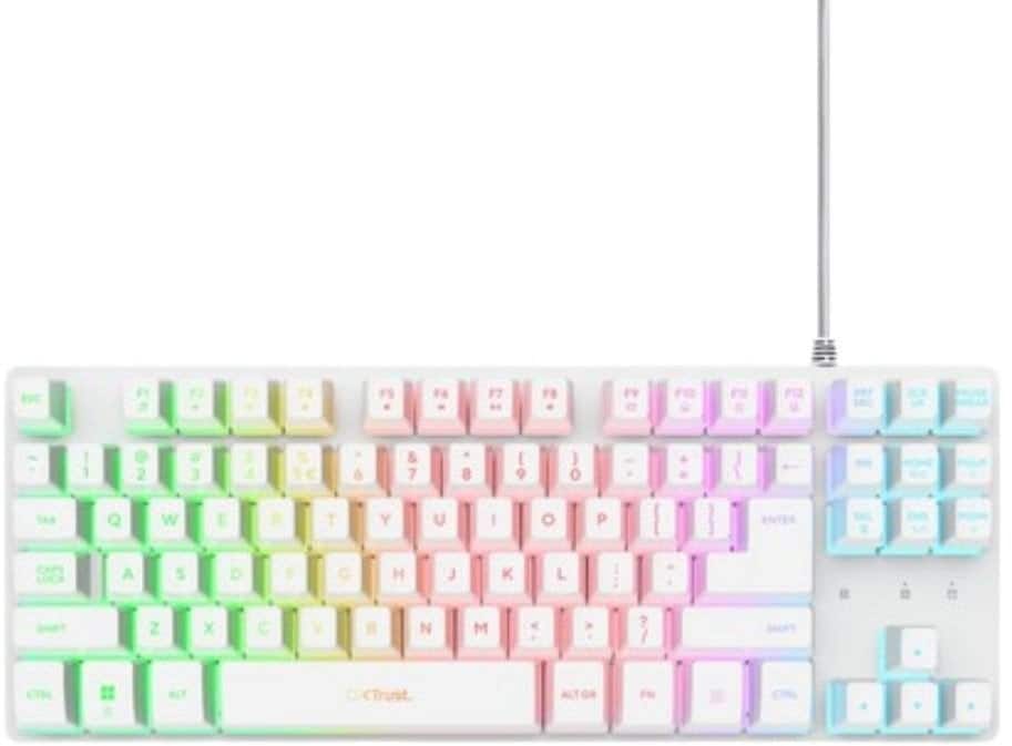 Klawiatura TKL Trust GXT 833W Thado White — zdjęcie 1 z 4