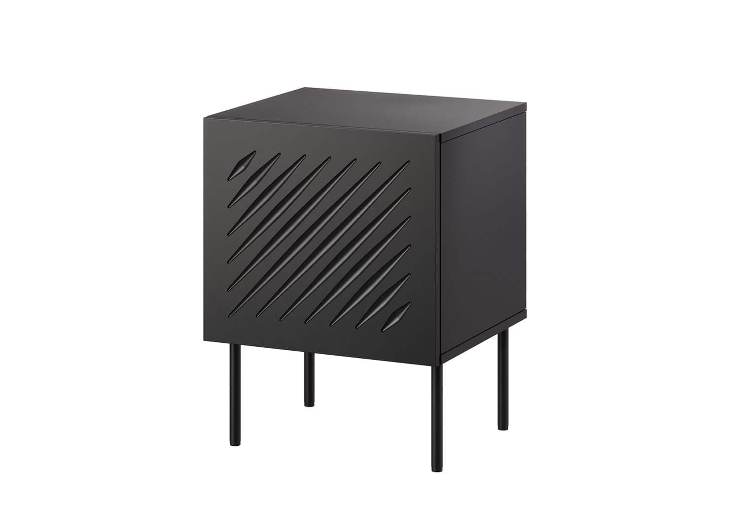 Szafka nocna 2szt SIENA 44,5x40x59 czarny mat — zdjęcie 1 z 4